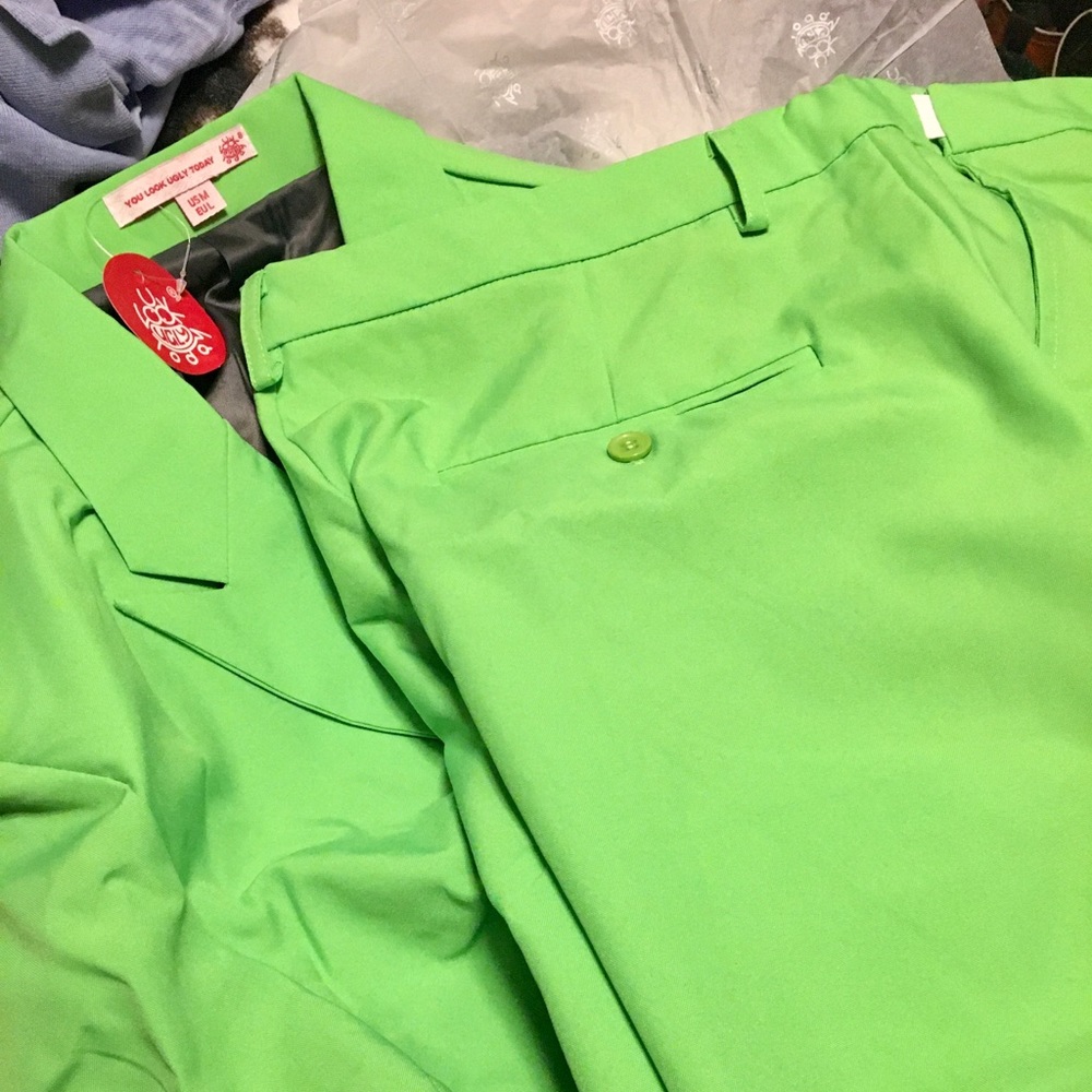 LIME GREEN suit!!!